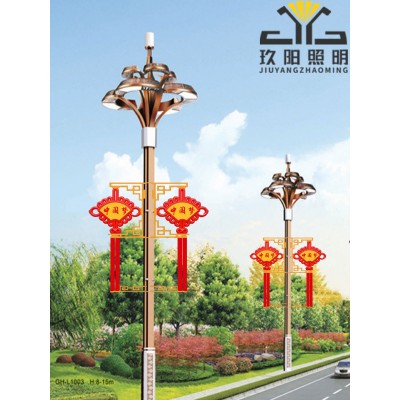 户外路灯杆led造型灯中国结挂件景观灯中国梦大号扇形装饰灯图2