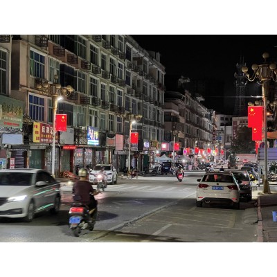 厂家批发户外路灯国旗灯箱led灯箱发光双面国庆节景观灯国旗灯箱图4