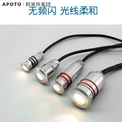 led户外防水嵌入式星星迷你不锈钢七彩公园景区园林水下埋地灯图4