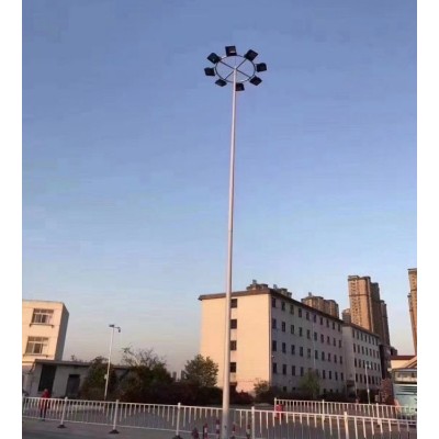 户外健身广场球场高杆灯批发 学校操场照明灯 7米镀锌管灯杆图4