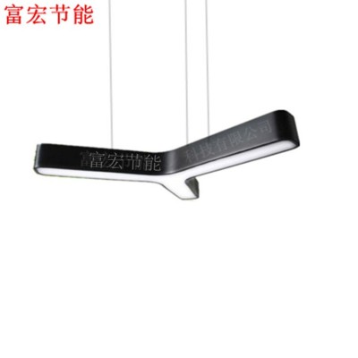 Y字形LED办公灯 简约现代铅材办公照明 创意个性人字形健身房吊灯图2