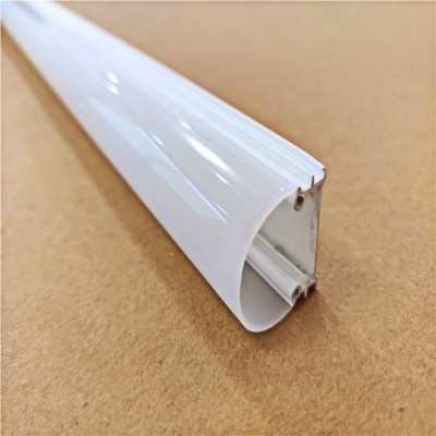 白色pc挤出灯罩led工矿全塑三防塑料灯管圆形外壳挤出扩散型材图3
