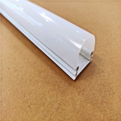 白色pc挤出灯罩led工矿全塑三防塑料灯管圆形外壳挤出扩散型材图2