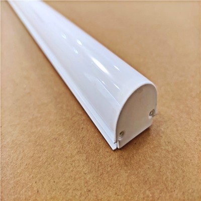 白色pc挤出灯罩led工矿全塑三防塑料灯管圆形外壳挤出扩散型材图4