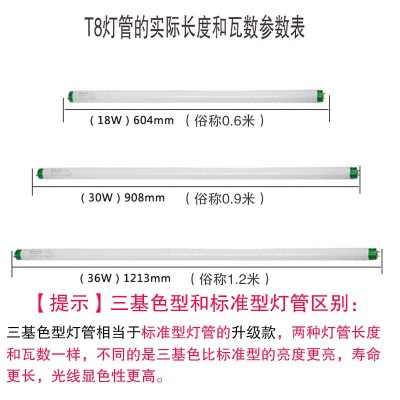 飞利浦TLD-T8灯管三基色1.2米荧光灯管长条直管18w36w58w日光灯管图4
