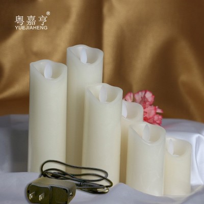 5.3cmUSB充电斜口摇摆LED电子蜡烛 婚庆生日仿真酒吧石蜡蜡烛灯图3