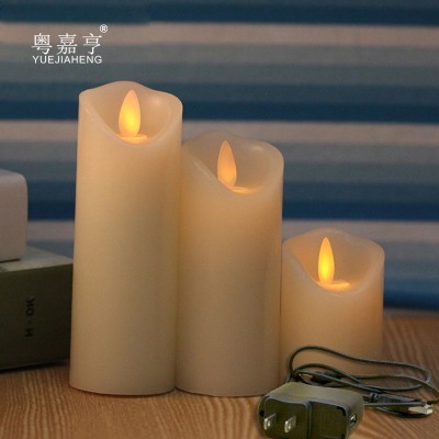 5.3cmUSB充电斜口摇摆LED电子蜡烛 婚庆生日仿真酒吧石蜡蜡烛灯图4