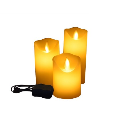 5.3cmUSB充电斜口摇摆LED电子蜡烛 婚庆生日仿真酒吧石蜡蜡烛灯图5