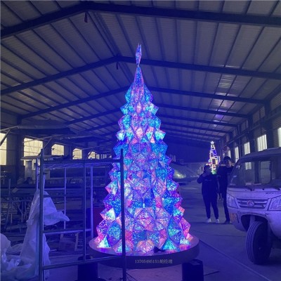 联球炫彩亚克力圣诞灯饰美陈七彩装饰艺术灯led商场引流会展灯具图2