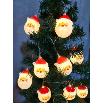 LED圣诞老人雪人彩灯节日晚会商场房间布置星星装饰灯串创意礼物