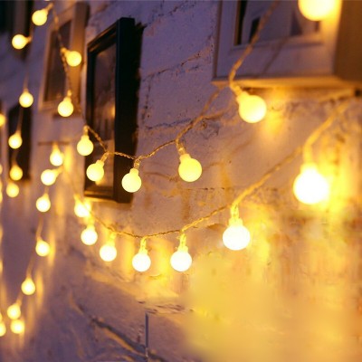 LED小圆球彩灯闪电池圣诞灯婚庆节日装饰户外装饰圆珠小彩灯串