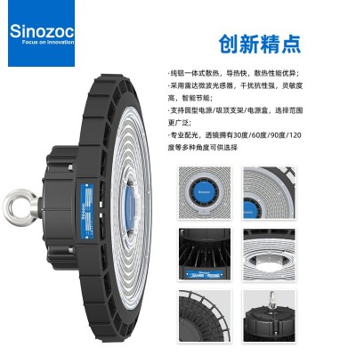 兆昌智能LED防尘防水工矿灯车间厂房工厂仓库照明吊灯现货出售图2