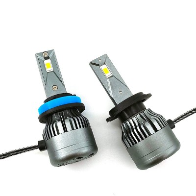跨境批发V20 led汽车大灯H4H7H11超亮聚光前大灯3570芯片改装车灯图2