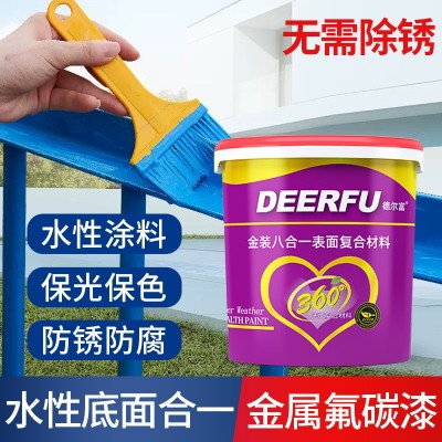 钢结构表面彩钢瓦防腐金属氟碳油漆栏杆外墙防锈氟碳金属面漆批发图3