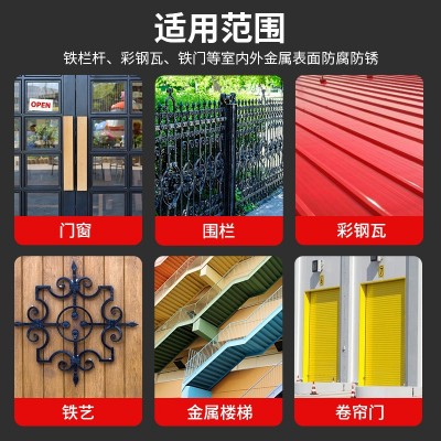 钢结构表面彩钢瓦防腐金属氟碳油漆栏杆外墙防锈氟碳金属面漆批发图4