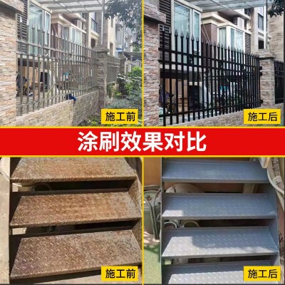 钢结构表面彩钢瓦防腐金属氟碳油漆栏杆外墙防锈氟碳金属面漆批发图5