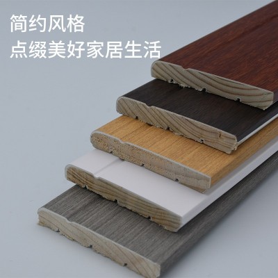 源头厂家实木踢脚线 7.5cm仿古平面简约百搭木塑踢脚板大量批发图2