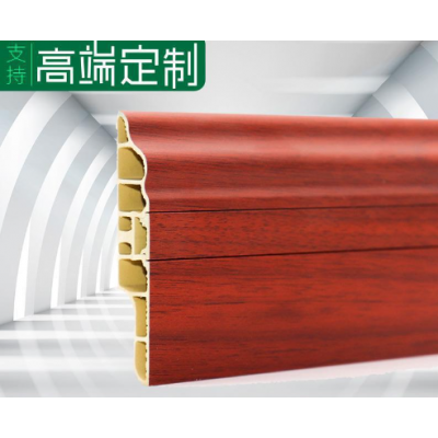 竹木纤维踢脚线7cm木塑地脚线零甲醛防发霉pvc高分子材料工厂批发图1
