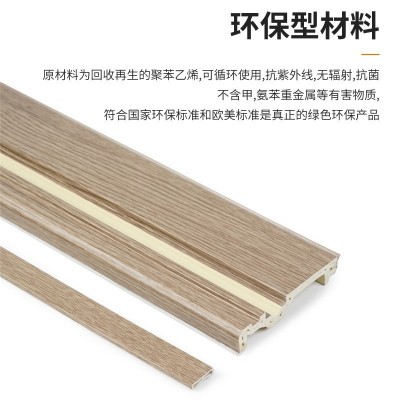 PVC踢脚线竹木纤维地脚线竹炭工程款木塑地脚线地板配件厂家批发图3
