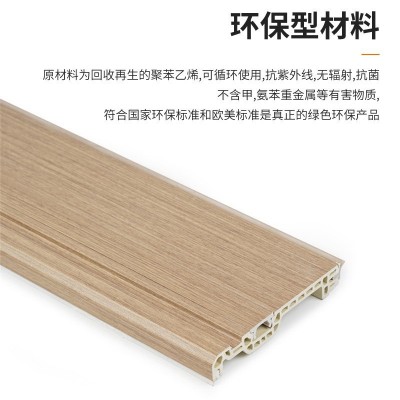 PVC踢脚线竹木纤维地脚线竹炭工程款木塑地脚线地板配件厂家批发图2