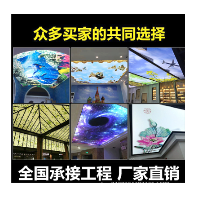 软膜天花吊顶全国承接工程A级B1级防火膜政府学校办公楼酒店家装图3
