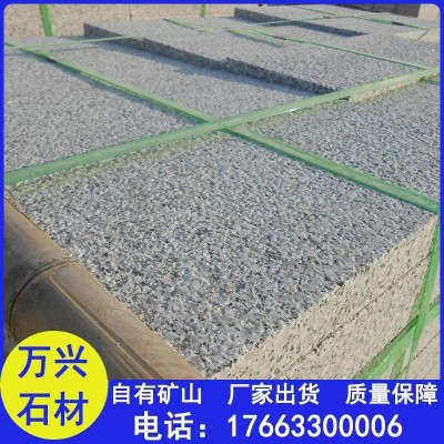 火烧面芝麻灰地铺砖 广场人行道花岗岩火烧板 芝麻灰荔枝面干挂板图3