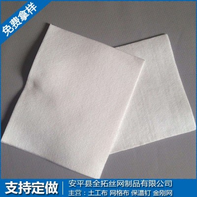 工厂货源聚酯土工布白色工程布透水无纺布涤纶短丝公路养护土工布图4