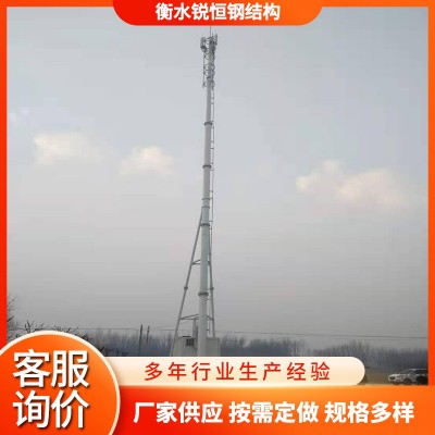 厂家供应单管塔 单管塔 单管通信测风塔 单管避雷塔 信号传输塔图2