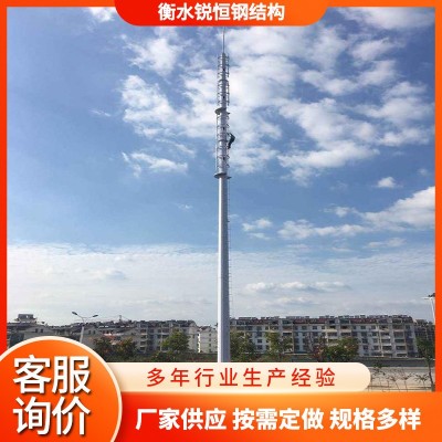 厂家供应单管塔 单管塔 单管通信测风塔 单管避雷塔 信号传输塔图3
