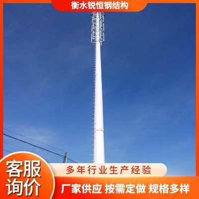 厂家供应单管塔 单管塔 单管通信测风塔 单管避雷塔 信号传输塔图4