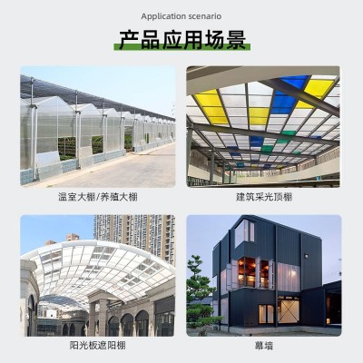 双层阳光板 8mm 透明 湖蓝拜耳阳光板 采光车间顶棚 阳光板批发图3