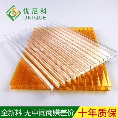 双层透明pc阳光板温室大棚手动棚雨棚用聚碳酸酯中空阳光板图4