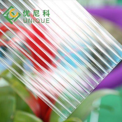 双层透明pc阳光板温室大棚手动棚雨棚用聚碳酸酯中空阳光板图2