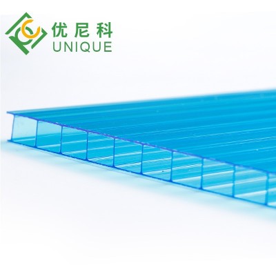 双层透明pc阳光板温室大棚手动棚雨棚用聚碳酸酯中空阳光板图5