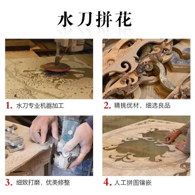 入户门口走廊过道卧室床边玄关厨房酒店通体大理石瓷砖水刀拼花图3