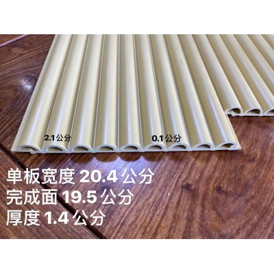 木塑格栅半圆波浪板背景墙护墙板造型异型材料生态木圆弧墙裙格栅图3