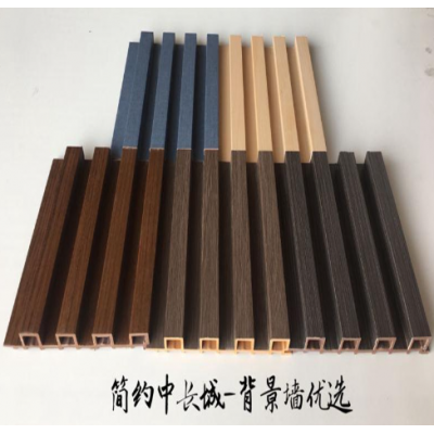 网红格栅168生态木墙板木塑厂家批发墙裙板吊顶墙板图3