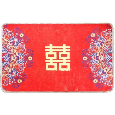 仿羊绒红地毯客订广告地垫脚垫舞台垫客厅进门喜庆代批发跨境地暖图5