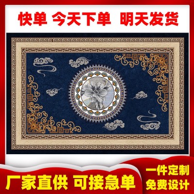 仿羊绒红地毯客订广告地垫脚垫舞台垫客厅进门喜庆代批发跨境地暖图1