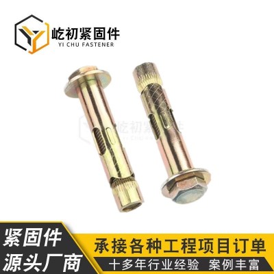 内膨胀地板螺丝镀彩锌外六角套管壁虎地板膨胀楼梯栏杆减速带膨胀图3