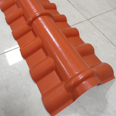 厂家直供屋顶脊瓦塑料仿古琉璃瓦建材配件asa合成树脂瓦正脊瓦图5