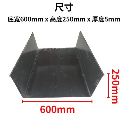 600*250黑色塑料雨水槽屋面天沟排水槽屋檐沟PVC屋檐接水槽图3