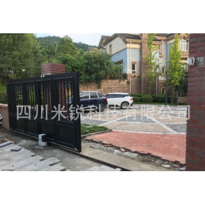 成都平移铝艺大门，电动铝合金大门，车牌 蓝牙识别开门厂家安装图5