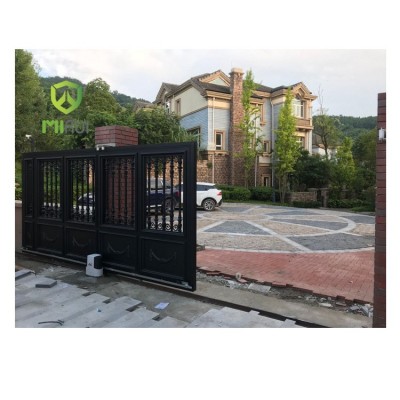 成都平移铝艺大门，电动铝合金大门，车牌 蓝牙识别开门厂家安装图3
