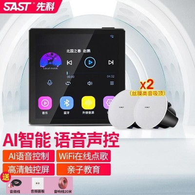 先科SASTG7 智能背景音乐主机3D环绕音吸顶音响立体声天花吊