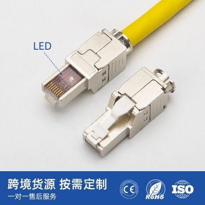 超6类免压水晶头RJ45屏蔽Cat6a网络网线免打免工具超六类水晶头图3