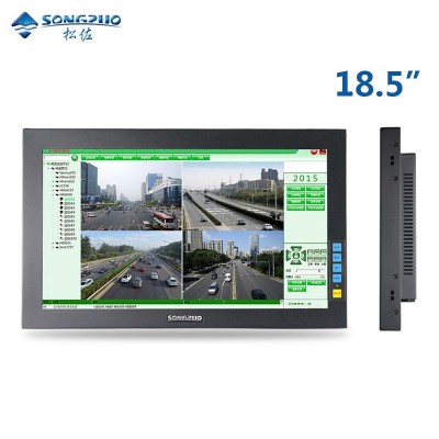 松佐18.5寸监视器嵌入式工业液晶监控车载监视器壁挂BNC模拟