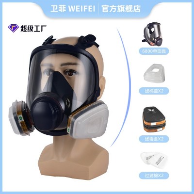 防毒口罩全面罩8600液态硅胶喷漆专用化工焊接农药口罩防毒面罩图2