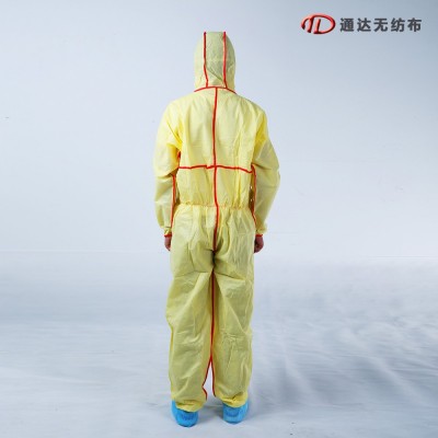SF透气膜有帽无脚连体防护服图4