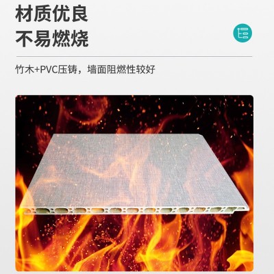 竹木纤维集成墙板 pvc护墙板家装饰板室内装修墙面吊顶木饰面板图2